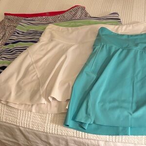 Athleta Women's Skater Skirts - White, Blue, and Multicolor